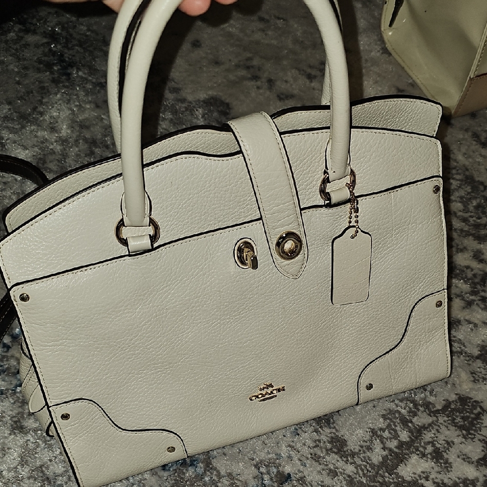 Coach Cream Leather Handbag